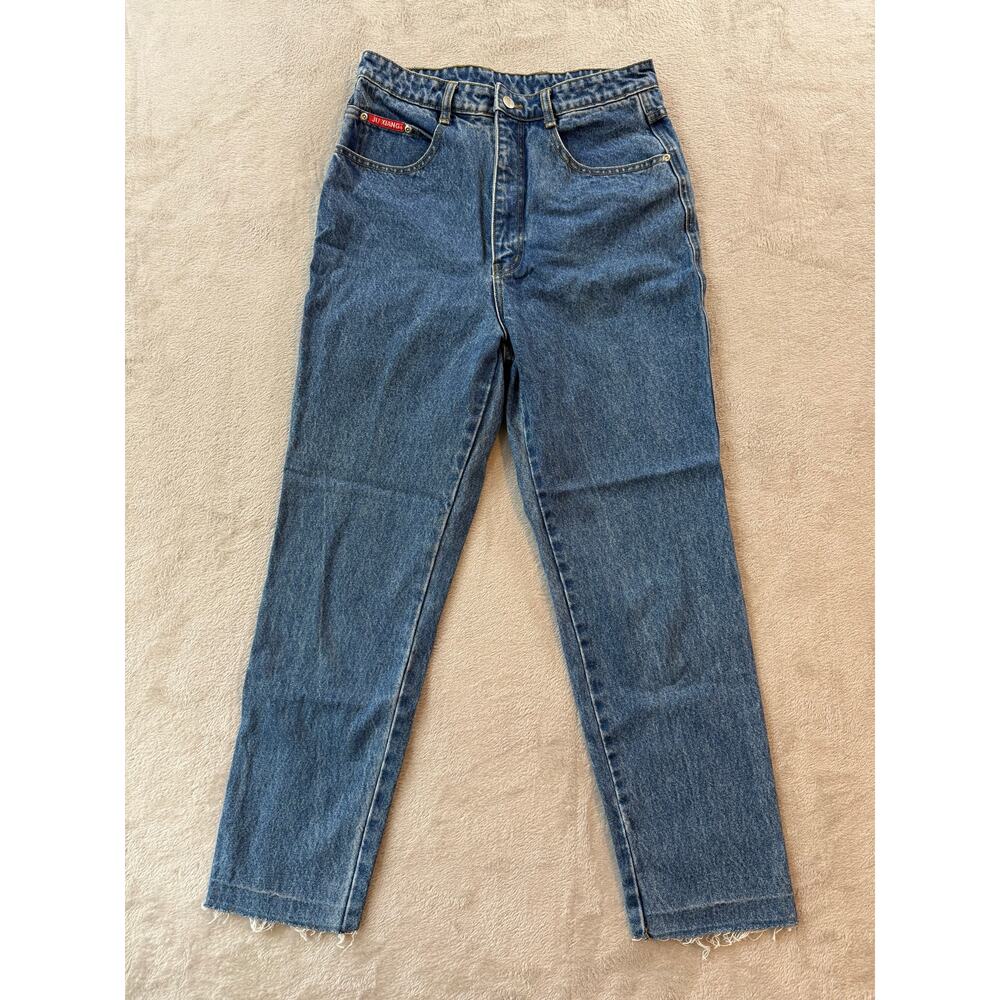 Vintage 90s Ju Xiang Mom’s Jeans Women’s 28 x 26 High Waisted Blue Denim Ankle